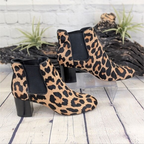 Kate Spade Leah Leopard Print Ankle Booties – Real Dyed Cow Hair - Picture 3 of 9